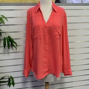 Express Peach Button up Blouse